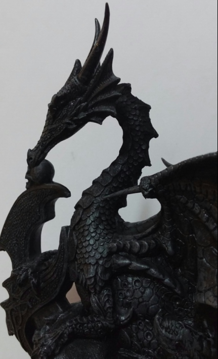 close up of dragon statue