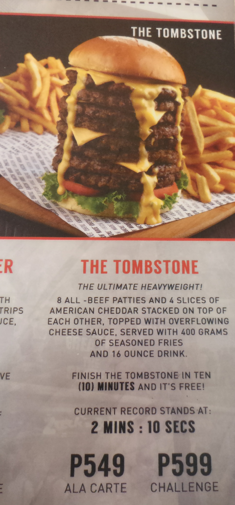 The Tombstone Hamburger Stack challenge